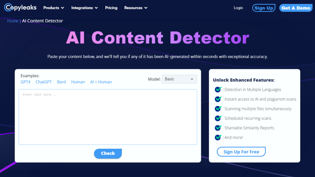 Copyleaks content detector tools