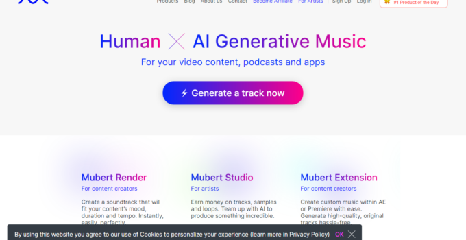 Mubert is a leading AI music generators tools