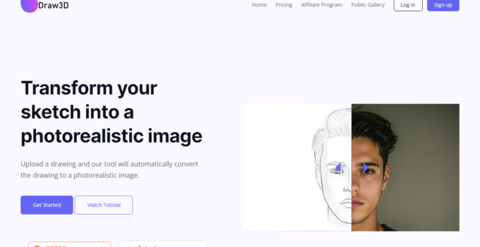 draw3d online An AI Sketch to Image Generators 2024